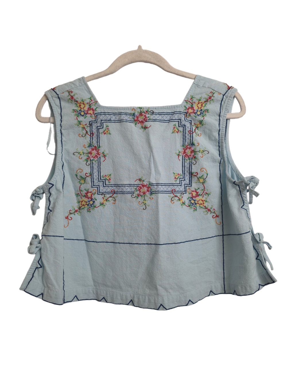 Free People Garden Wall Embroidered Crop Cotton Top Size Small